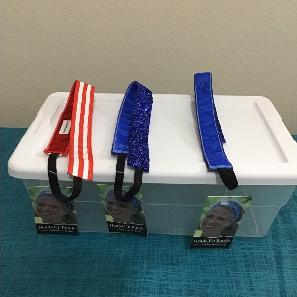 NWT One up head bands- non-slip Set of 3